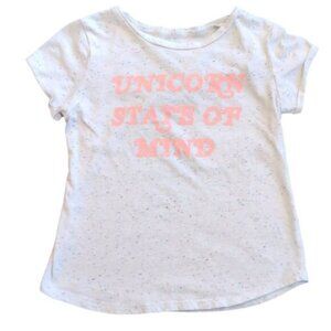 3/$20 ARIZONA JEANS Tshirt Retro Unicorn State Of Mind Roll Cuff Girls Size 6